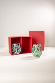 DRINKING GLASSES Confetti Mist Green Cocktail Glass (Set Of 2)