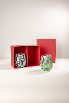 DRINKING GLASSES Confetti Mist Green Cocktail Glass (Set Of 2)