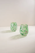DRINKING GLASSES Confetti Mist Green Cocktail Glass (Set Of 2)
