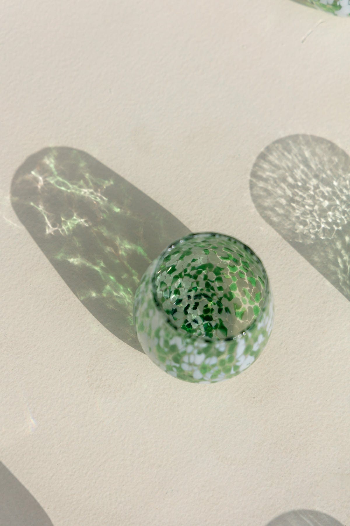 DRINKING GLASSES Confetti Mist Green Cocktail Glass (Set Of 2)