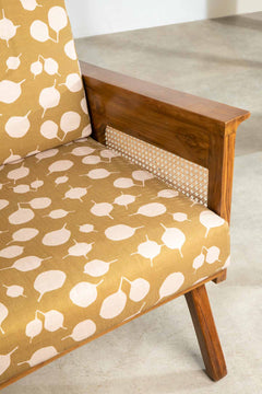 ARMCHAIRS & ACCENTS Conoor  Teak Wood And Wicker Accent Chair