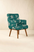 PRINT & PATTERN UPHOLSTERY FABRICS Coromandel Printed Upholstery Fabric (Turquoise)