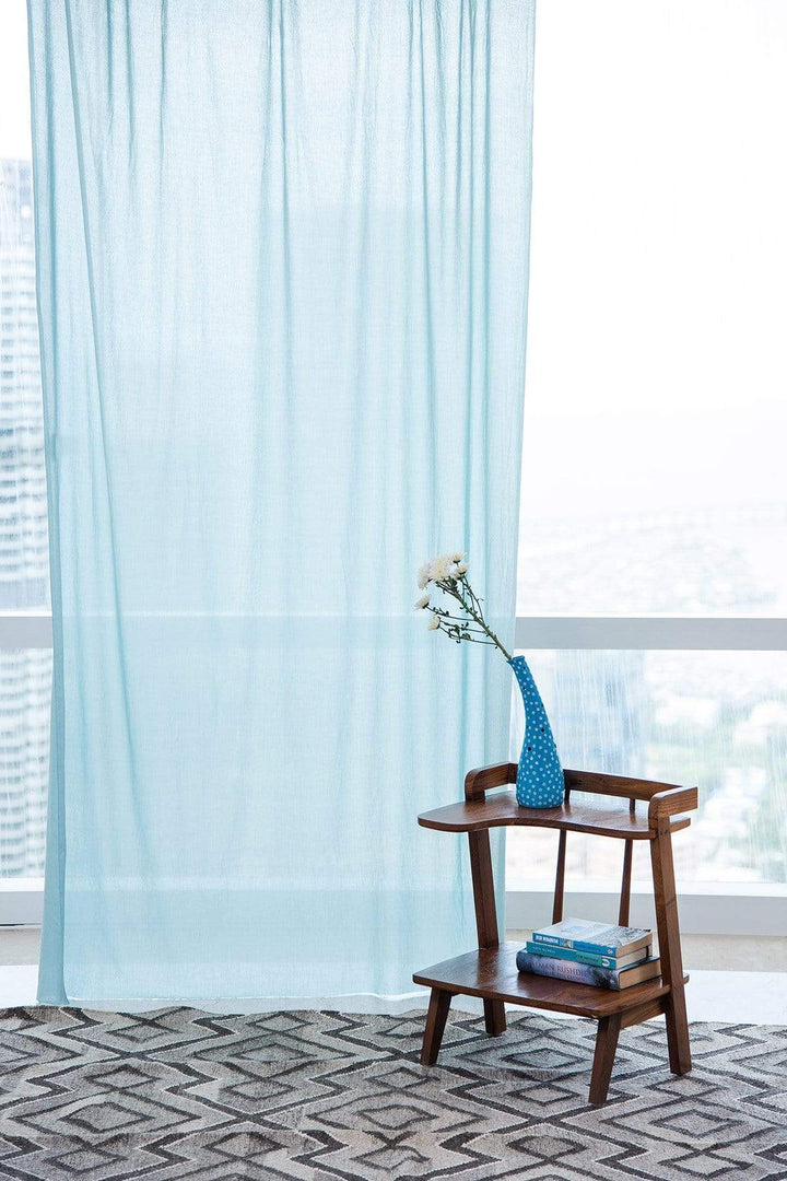 CURTAINS Solid Window Curtain In Sheer Fabric