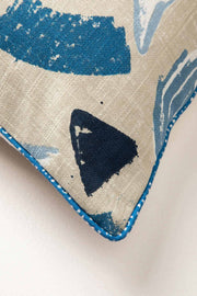 PRINT & PATTERN CUSHIONS Crayon Coastal Blue Cushion Cover (46 X 46 Cm)