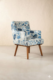 PRINT & PATTERN UPHOLSTERY FABRICS Crayon Printed Upholstery Fabric (Coastal Blue)