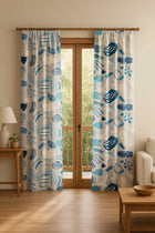 Crayon Coastal Blue Cotton Drapes And Blinds