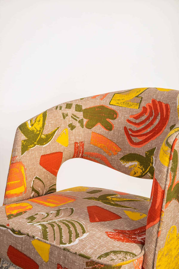 PRINT & PATTERN UPHOLSTERY FABRICS Crayon Printed Upholstery Fabric (Peach)