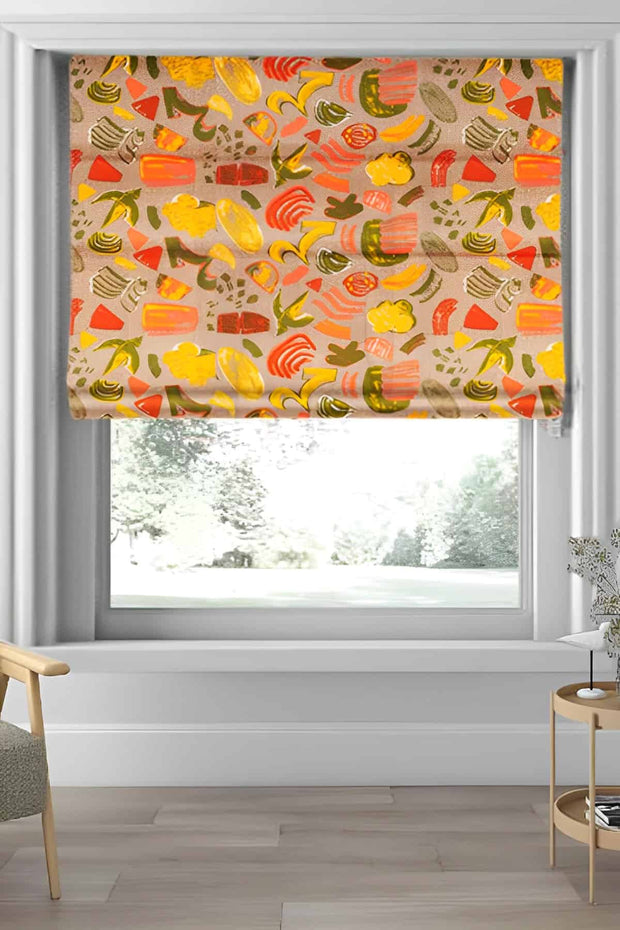 CURTAINS Crayon Cotton Drapes And Blinds (Peach)