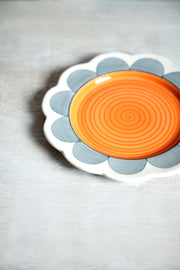 SNACK PLATES Crazy Dazy Ceramic Small Plate (Set Of 2)