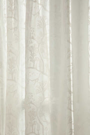 PRINT & PATTERN SHEER FABRICS Creatures Of Canopy White Sheer Fabric And Curtains