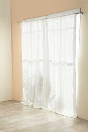 PRINT & PATTERN SHEER FABRICS Creatures Of Canopy White Sheer Fabric And Curtains