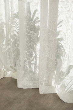 CURTAINS Creatures Of Canopy White Window Curtain In Sheer Fabric