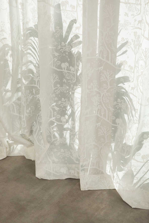 CURTAINS Creatures Of Canopy White Window Curtain In Sheer Fabric