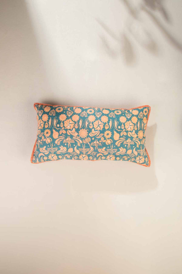 PRINT & PATTERN CUSHIONS Creatures Of The Night Blue Coral Cushion Cover (30 Cm X 60 Cm)