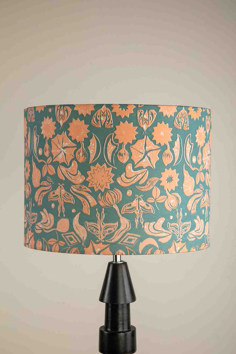 LAMPSHADES Creatures Of The Night Large Drum Lampshade (Blue Coral)