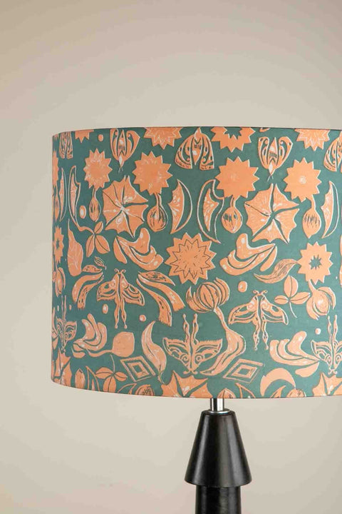 LAMPSHADES Creatures Of The Night Large Drum Lampshade (Blue Coral)