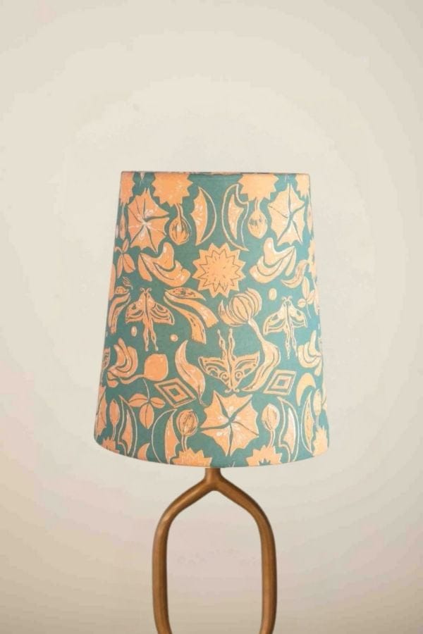 Creatures Of The Night Small Taper Lampshade (Blue Coral)