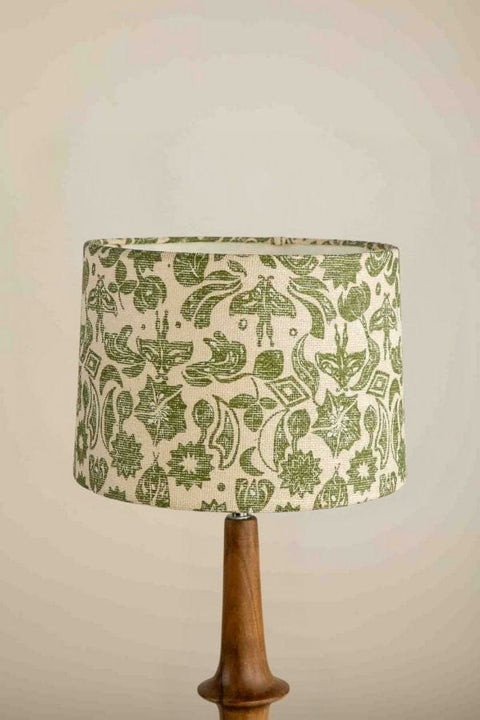 LAMPSHADES Creatures Of The Night Medium Taper Drum Lampshade (Leaf Green)