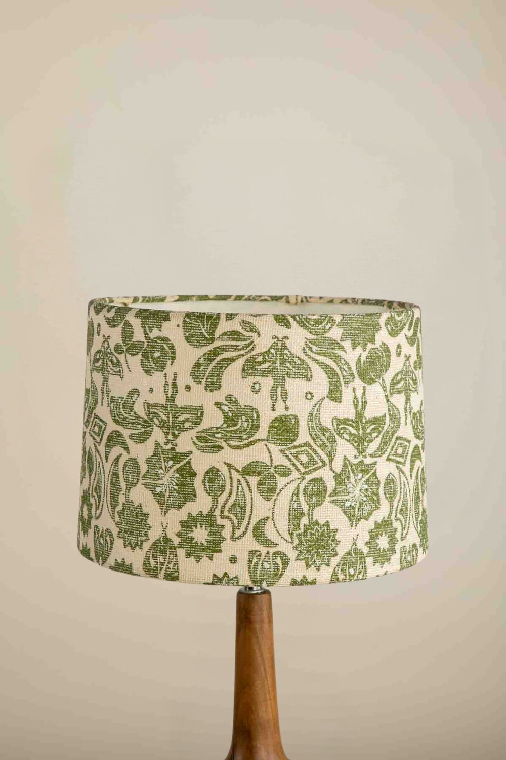 Creatures Of The Night Medium Taper Drum Lampshade (Leaf Green)