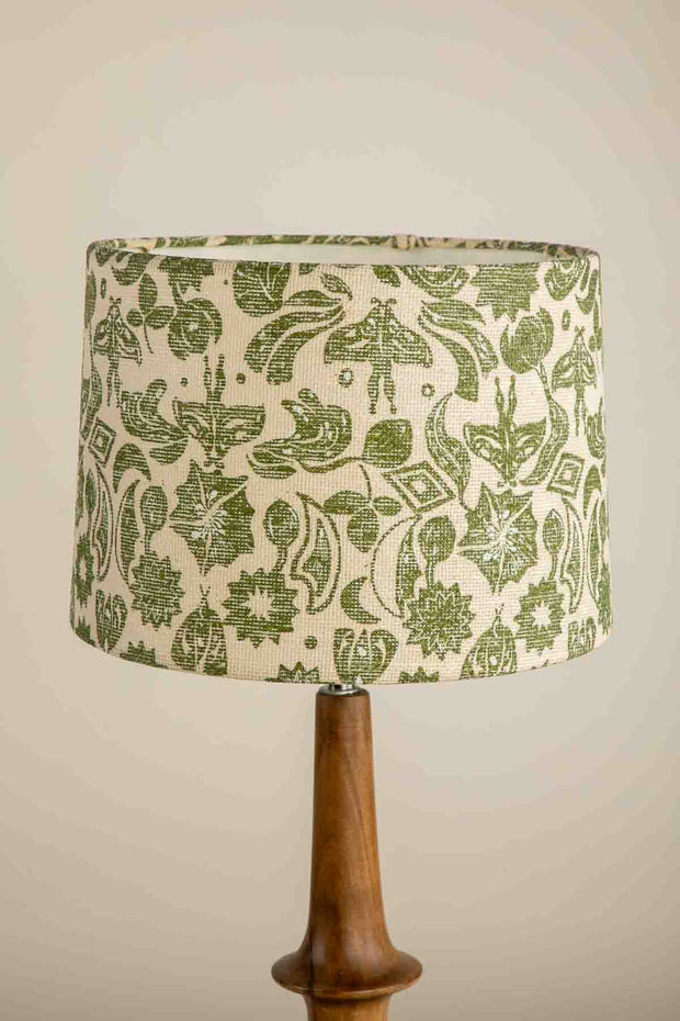 LAMPSHADES Creatures Of The Night Medium Drum Lampshade (Leaf Green)