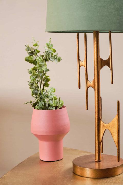 FLOWER VASES Cusp Metal Vase (Pink)