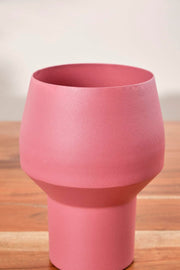 FLOWER VASES Cusp Metal Vase (Pink)
