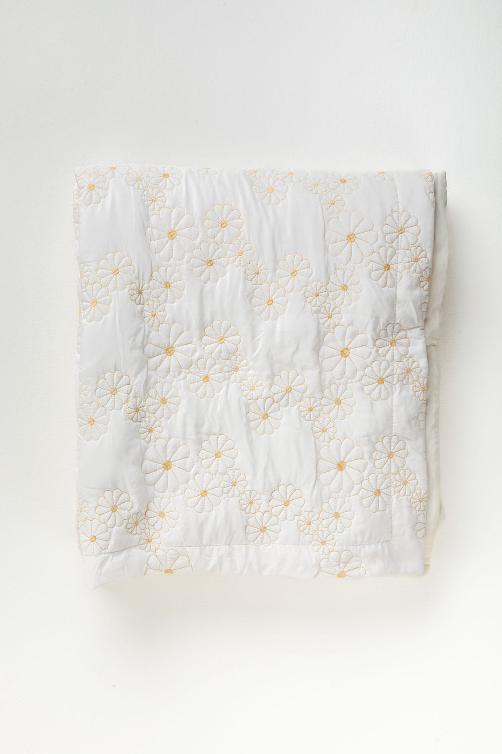 SOLID & TEXTURED BEDCOVERS Daisy Field  Ecru Quilted Bedcover