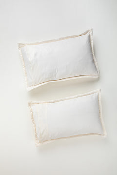 PILLOWS & SHAMS Daisy Field Ecru Pillow Cover Set (Set of 2)