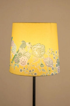 Damask Birds Medium Taper Lampshade (Butter Yellow)