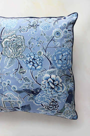 PRINTED CUSHIONS Damask Rose Blue (60 CM X 60 CM) Floor Cushion