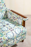 PRINT & PATTERN UPHOLSTERY FABRICS Gypsy Rose Blue Printed Upholstery Fabric