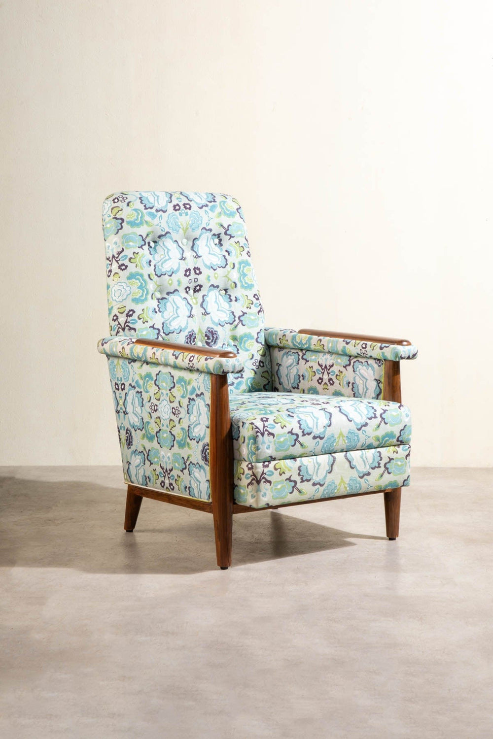 PRINT & PATTERN UPHOLSTERY FABRICS Gypsy Rose Blue Printed Upholstery Fabric