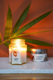 SCENTED CANDLE Dark Amber & Ginger Lily Scented Candle