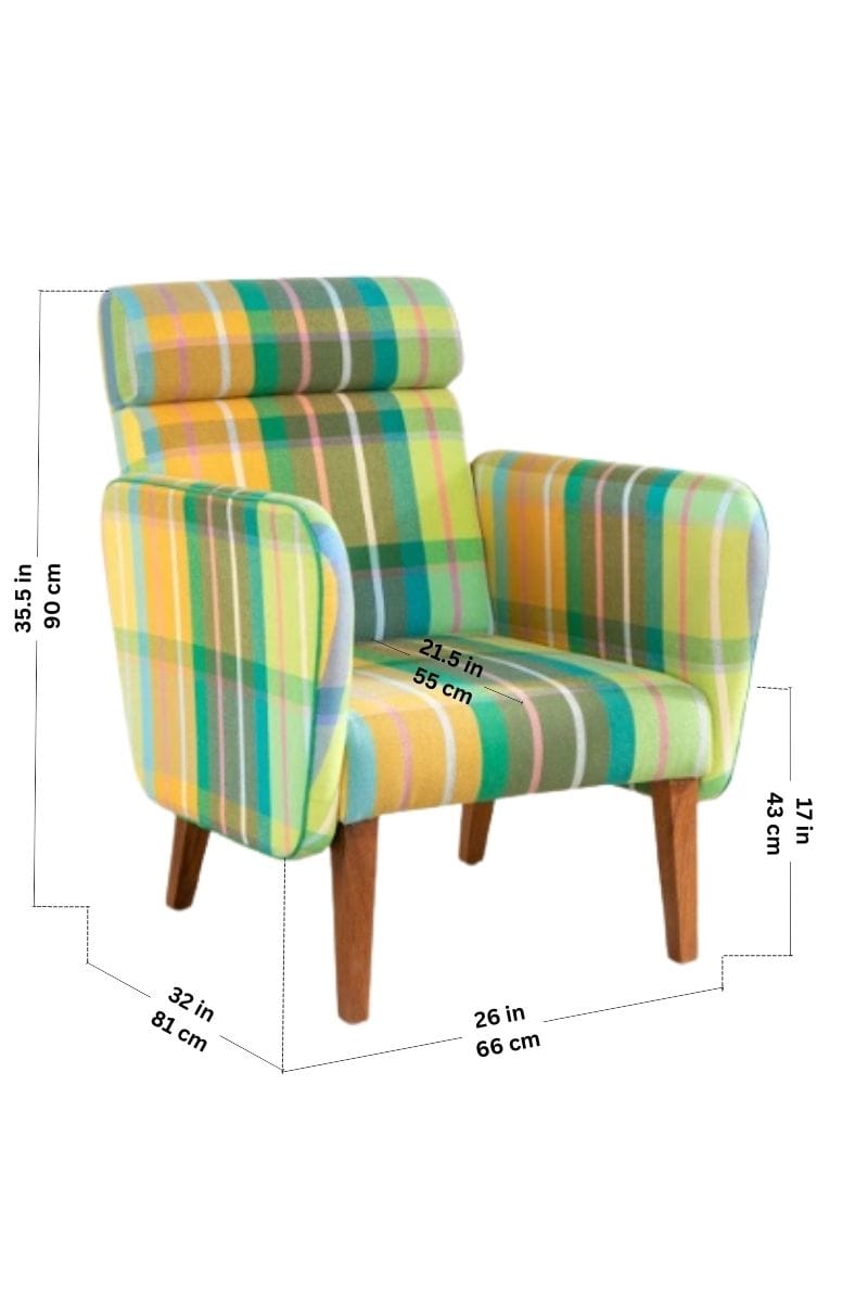 Modish Madras Sun Yellow Fabric