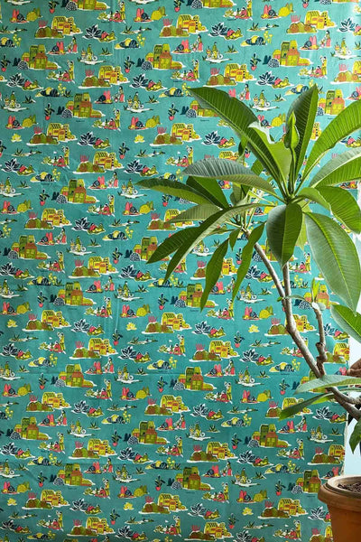 UPHOLSTERY FABRIC Days Without End Duck Egg Upholstery Fabric