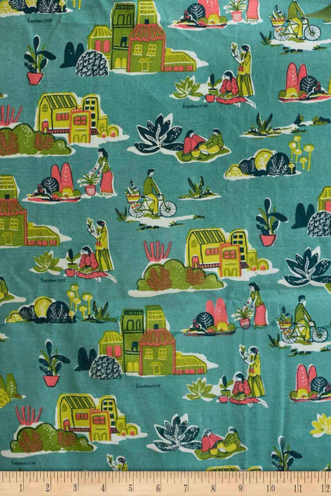 UPHOLSTERY FABRIC Days Without End Duck Egg Upholstery Fabric