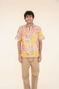 SHIRTS Doozy Dots Printed Shirt (Yellow Side Up)