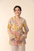 TOPS Doozy Dots Wrap Top (Yellow Side Up)
