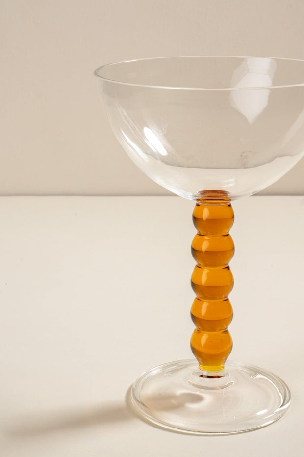 DRINKING GLASSES Doozy Dots Amber Wine Glass (Set Of 2)