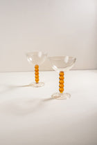 Doozy Dots Amber Wine Glass (Set Of 2)