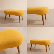 OTTOMANS Double Happiness Teak Wood Ottoman