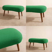 OTTOMANS Double Happiness Teak Wood Ottoman