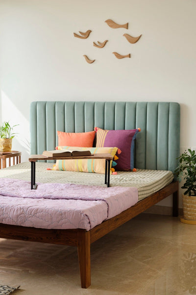 BEDS Dreamer Upholstered Bed (Teak Wood)