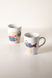 MUGS & CUPS Dreamweaver Deep Blue Coffee Mug (Set Of 2)