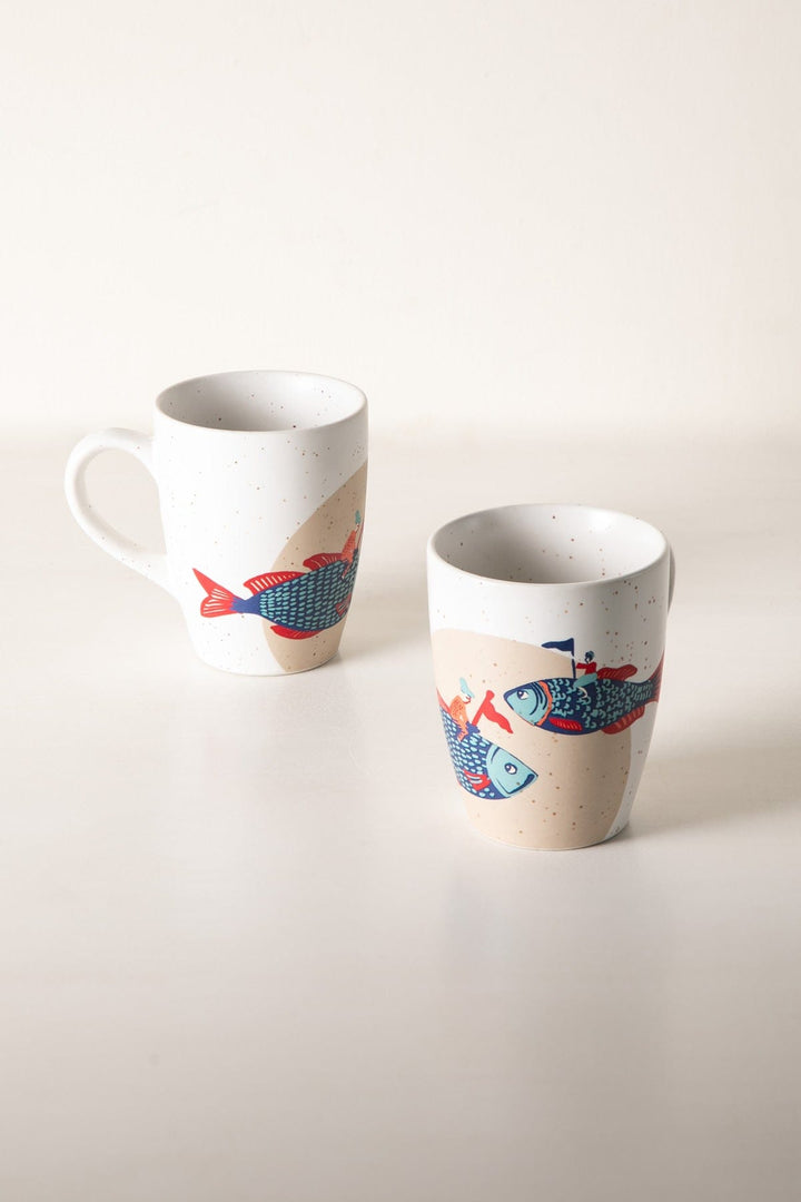 MUGS & CUPS Dreamweaver Deep Blue Coffee Mug (Set Of 2)