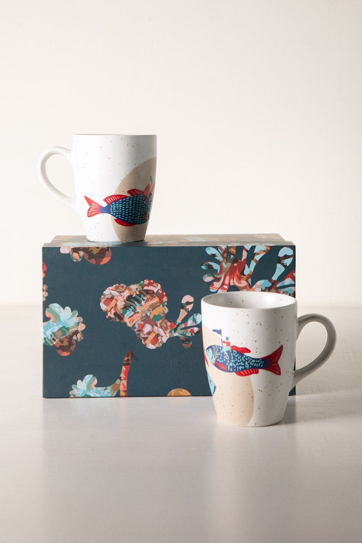 MUGS & CUPS Dreamweaver Deep Blue Coffee Mug (Set Of 2)