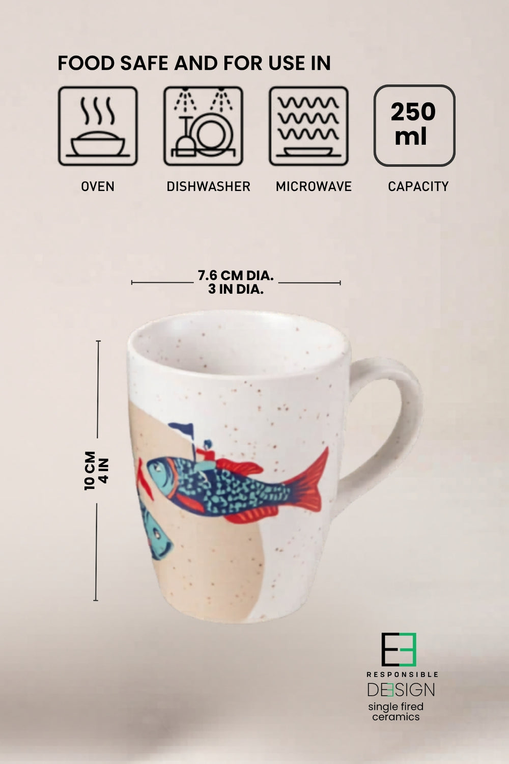 MUGS & CUPS Dreamweaver Deep Blue Coffee Mug (Set Of 2)