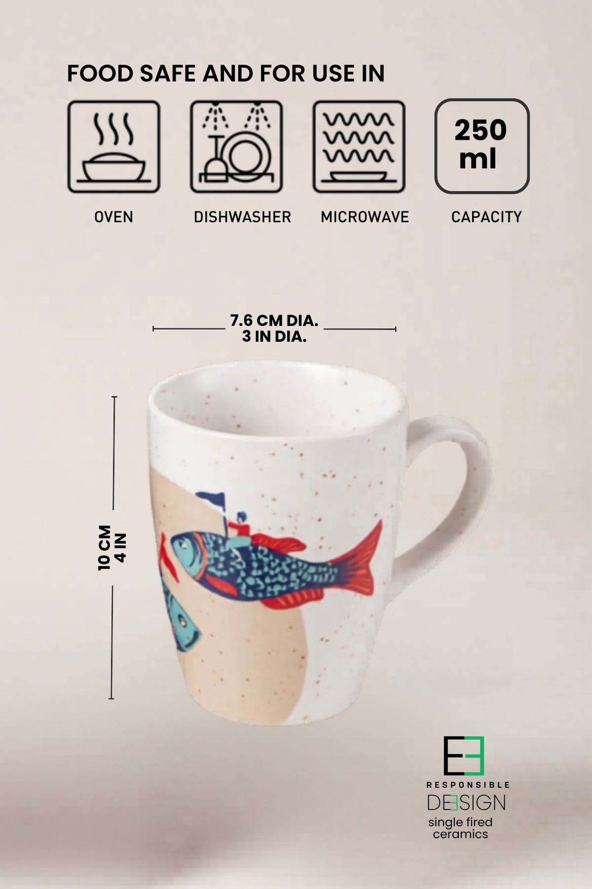MUGS & CUPS Dreamweaver Deep Blue Coffee Mug (Set Of 2)