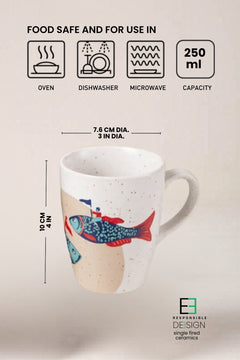 MUGS & CUPS Dreamweaver Deep Blue Coffee Mug (Set Of 2)