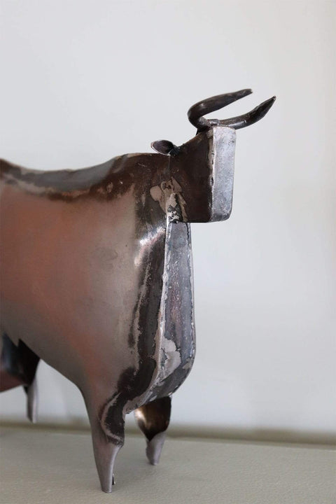 FIGURINES Dukey The Bull Metal Animal Figurine